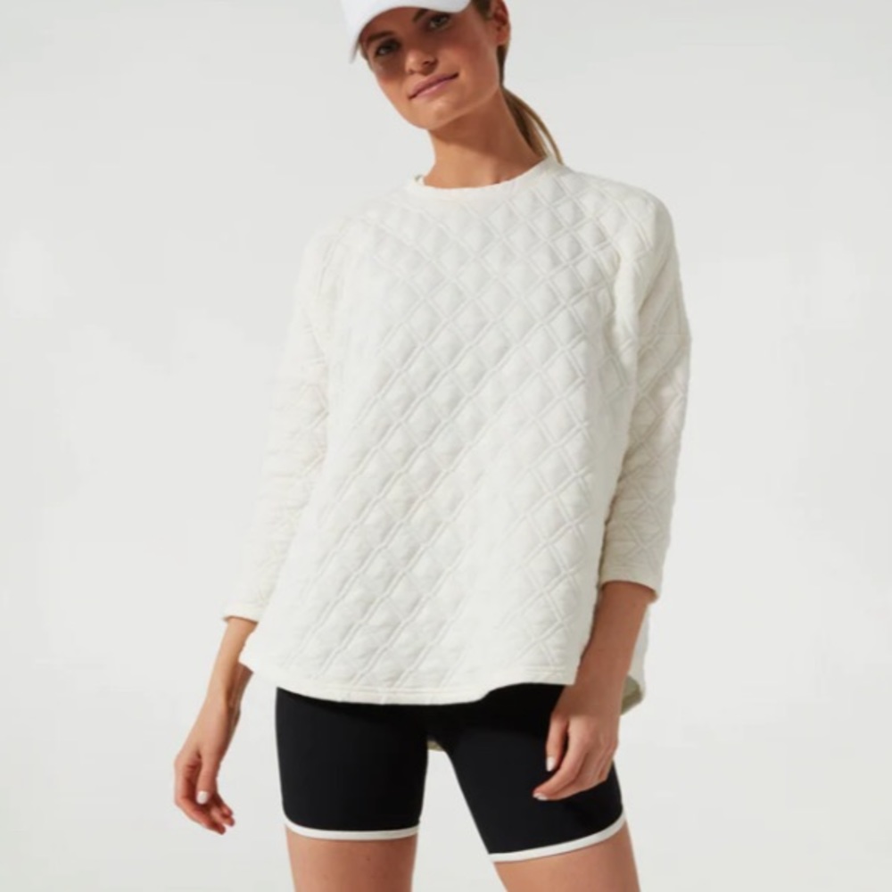 White Quilted Pullover TNUCK SPORT XL